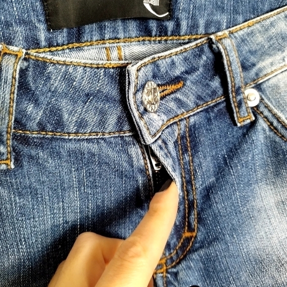 Just Cavalli Distressed patchwork Jeans sz 30 - Picture 6 of 11